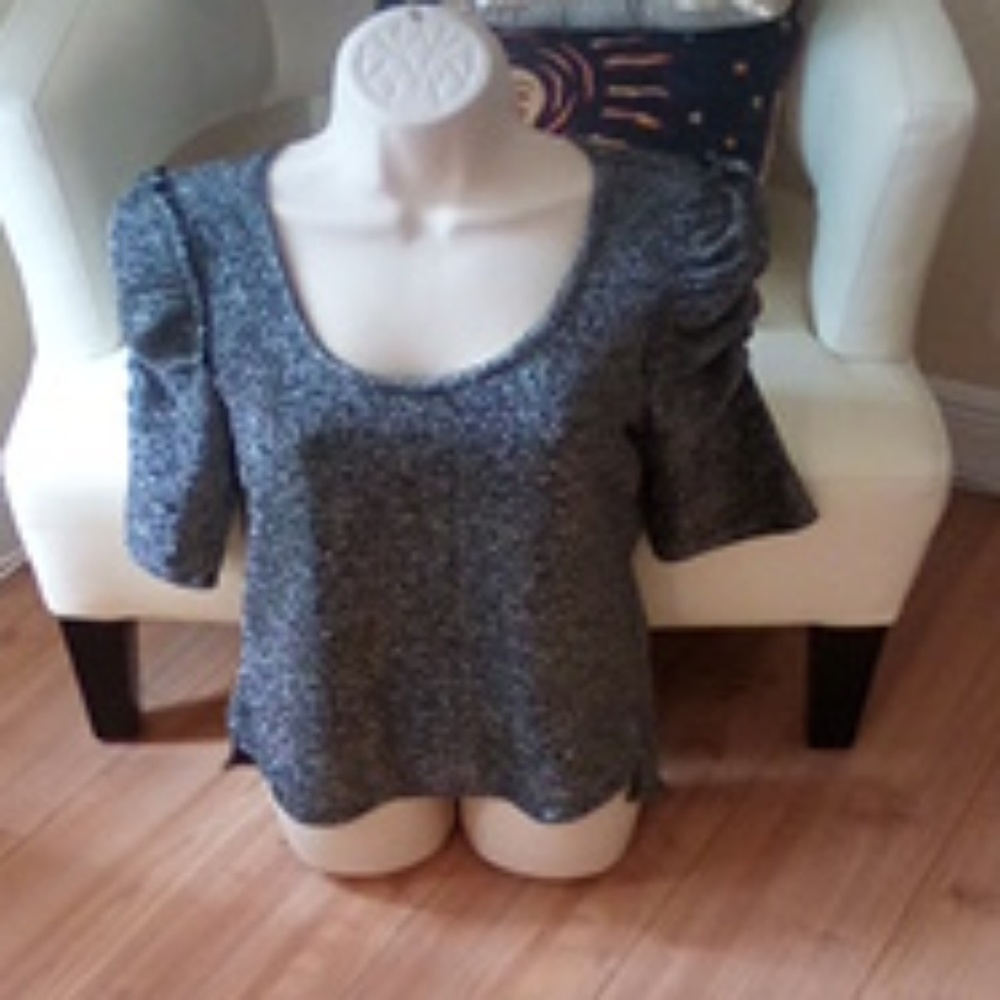 New Candie's Silver top shirt size medium!